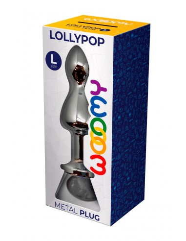  Plug bijou Lollypop transparent L - Wooomy - Men Avenue - SexShop Gay