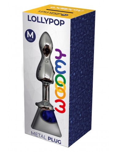  Plug bijou Lollypop bleu M - Wooomy - Men Avenue - SexShop Gay
