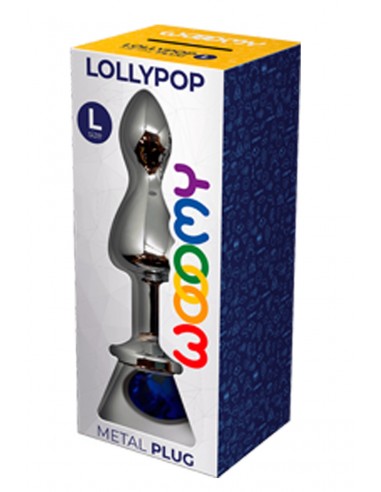  Plug bijou Lollypop bleu L - Wooomy - Men Avenue - SexShop Gay