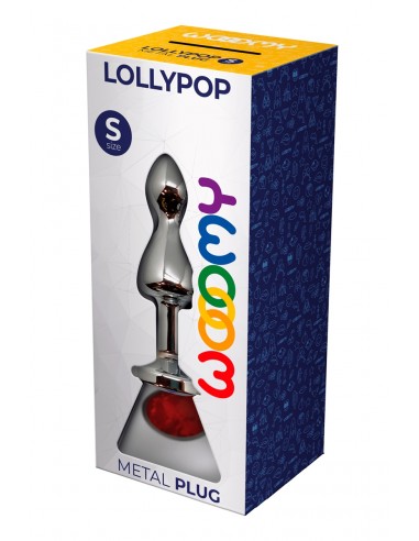  Plug bijou Lollypop rouge S - Wooomy - Men Avenue - SexShop Gay