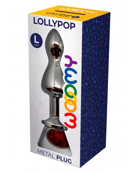  Plug bijou Lollypop rouge L - Wooomy - Men Avenue - SexShop Gay