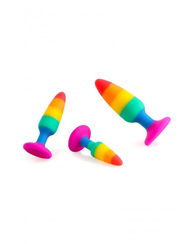  Plug arc en ciel Hiperloo M - Wooomy - Men Avenue - SexShop Gay