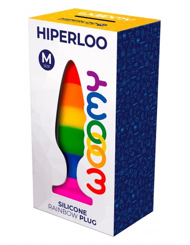  Plug arc en ciel Hiperloo M - Wooomy - Men Avenue - SexShop Gay