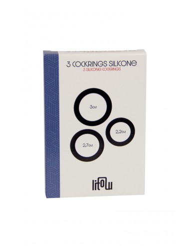 Set 3 cockrings silicone - Litolu - Men Avenue - SexShop Gay