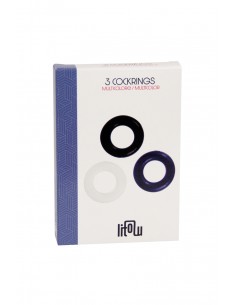  Set 3 Cockrings multicolore - Litolu - Men Avenue - SexShop Gay 2