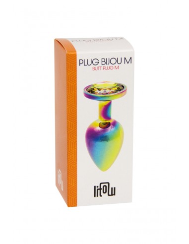  Plug bijou arc-en-ciel M - Litolu - Men Avenue - SexShop Gay
