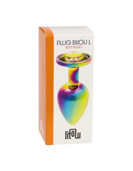  Plug bijou arc-en-ciel L - Litolu - Men Avenue - SexShop Gay