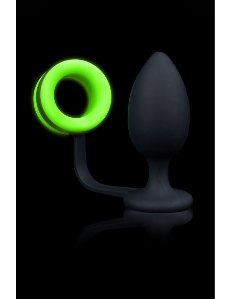  Plug avec cockring phosphorescent - Ouch - Men Avenue - SexShop Gay