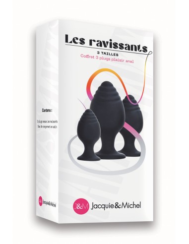  Coffret 3 plugs anal Les ravissants - Jacquie et Michel - Men Avenue - SexShop Gay