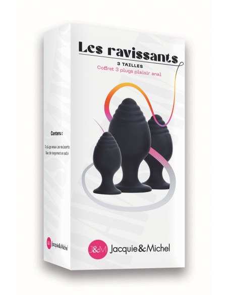  Coffret 3 plugs anal Les ravissants - Jacquie et Michel - Men Avenue - SexShop Gay