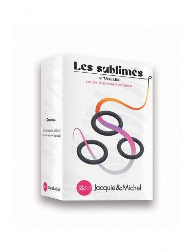  Set de 3 cockrings Les sublimés - Jacquie et Michel - Men Avenue - SexShop Gay
