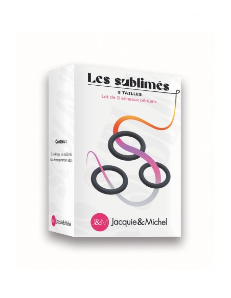  Set de 3 cockrings Les sublimés - Jacquie et Michel - Men Avenue - SexShop Gay