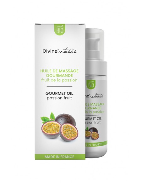  Huile de massage gourmande fruit de la passion - Divinextases - Men Avenue - SexShop Gay