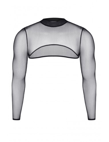  Crop top tulle noir transparent - Regnes - Men Avenue - SexShop Gay