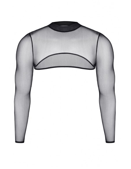  Crop top tulle noir transparent - Regnes - Men Avenue - SexShop Gay