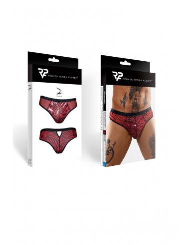  Slip type brésilien zébré rouge et noir - Regnes - Men Avenue - SexShop Gay
