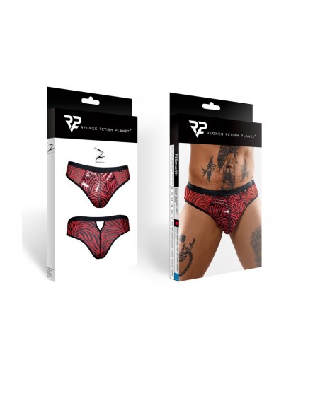  Slip type brésilien zébré rouge et noir - Regnes - Men Avenue - SexShop Gay