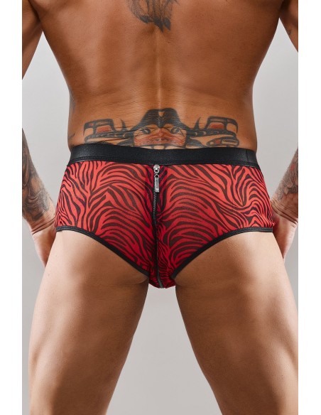  Shorty à zip en tulle zébré - Regnes - Men Avenue - SexShop Gay