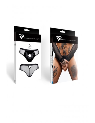  Slip type brésilien noir ouvert - Regnes - Men Avenue - SexShop Gay