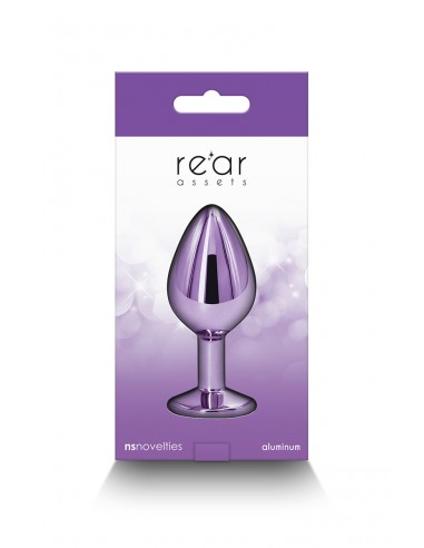  Plug bijou aluminium chromé violet M - Men Avenue - SexShop Gay