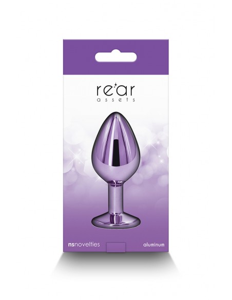  Plug bijou aluminium chromé violet M - Men Avenue - SexShop Gay