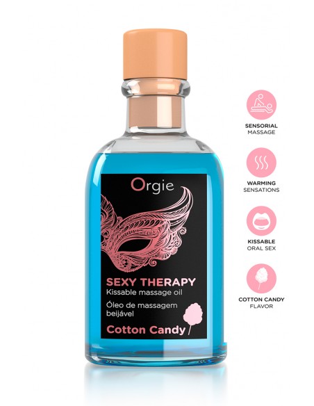  Huile de massage embrassable Sexy Therapy barbe à papa - Men Avenue - SexShop Gay