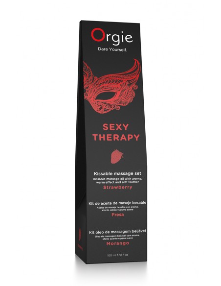  Huile de massage embrassable Sexy Therapy fraise - Men Avenue - SexShop Gay