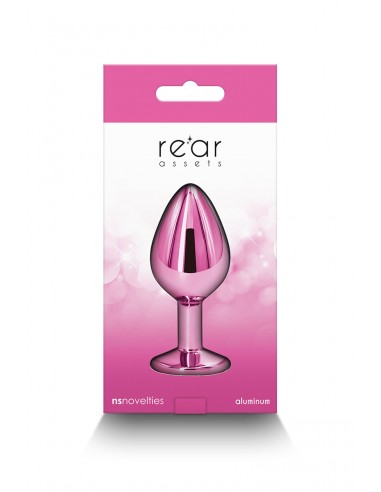  Plug bijou aluminium chromé rose M - Men Avenue - SexShop Gay