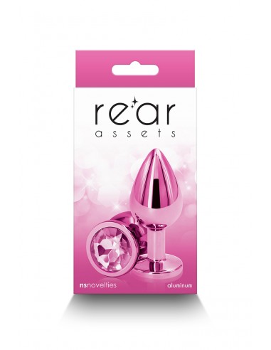  Plug bijou aluminium chromé rose M - Men Avenue - SexShop Gay