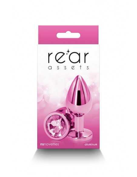  Plug bijou aluminium chromé rose M - Men Avenue - SexShop Gay