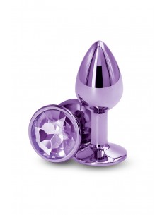 Plug bijou aluminium chromé violet S - Men Avenue - SexShop Gay