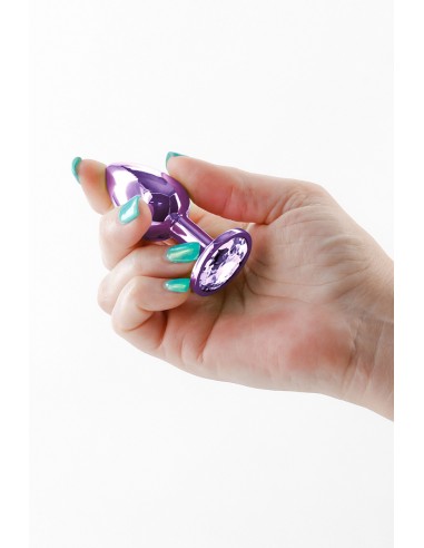  Plug bijou aluminium chromé violet S - Men Avenue - SexShop Gay
