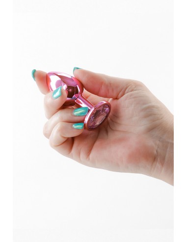  Plug bijou aluminium chromé rose S - Men Avenue - SexShop Gay