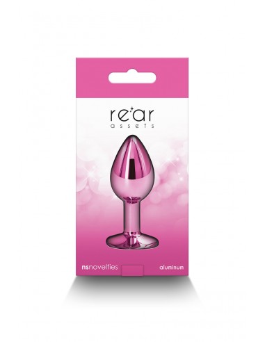  Plug bijou aluminium chromé rose S - Men Avenue - SexShop Gay