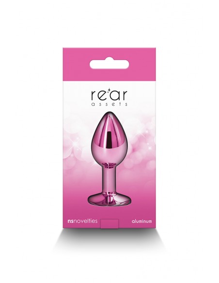  Plug bijou aluminium chromé rose S - Men Avenue - SexShop Gay