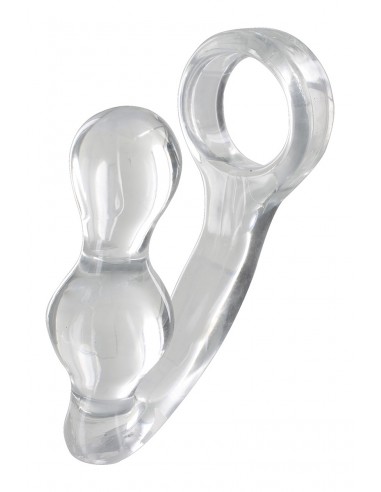  Stimulateur de prostate et cockring transparent - Men Avenue - SexShop Gay