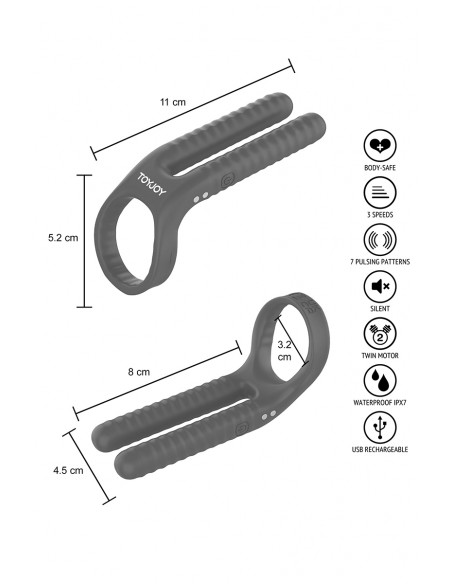  Anneau vibrant Fushion - Men Avenue - SexShop Gay