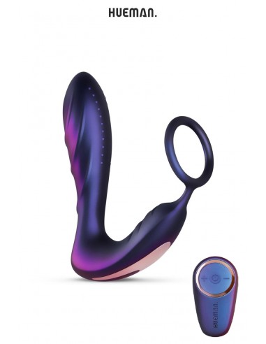  Plug vibrant et cockring Black Hole - Hueman - Men Avenue - SexShop Gay