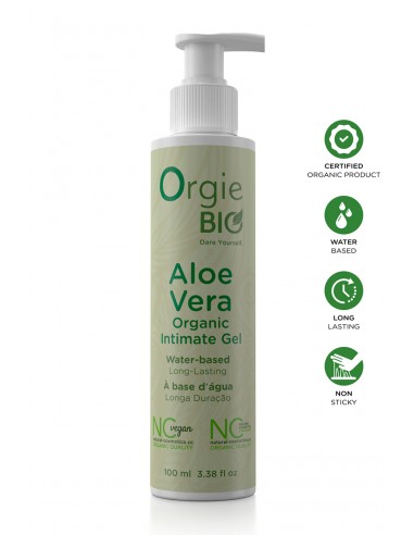 Gel Intime Bio à Base dEau à l'Aloe Vera