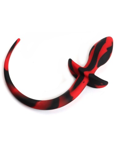 Plug Queue de chien Dog Tail 7.5 x 3.1cm Noir-Rouge