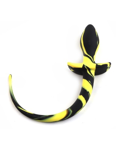 Plug Queue de chien Dog Tail 7.5 x 3.1cm Noir-Jaune