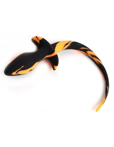 Plug Queue de chien Dog Tail 7.5 x 3.1cm Noir-Orange