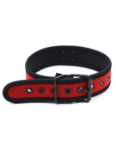 Collier puppy en néoprène Rouge