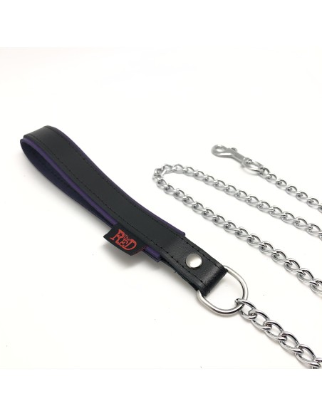 Laisse avec poignée Cuir 1m Noir