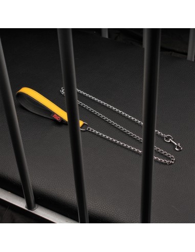 Laisse avec Poignée en cuir 1m Jaune