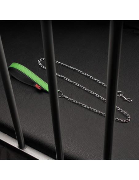 Laisse avec Poignée en cuir 1m Vert