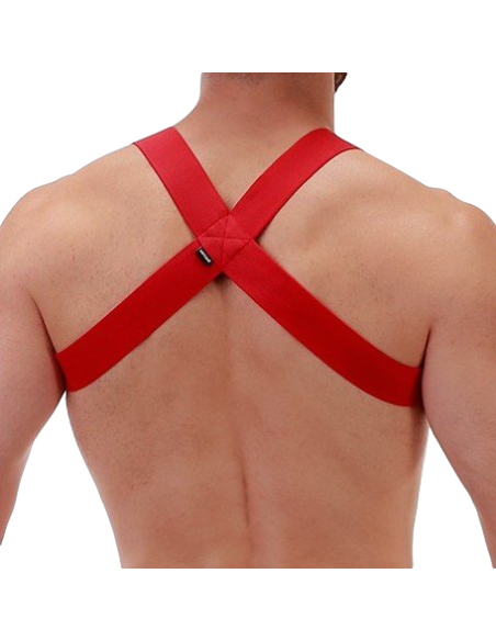 Harnais Élastique Matt Rouge