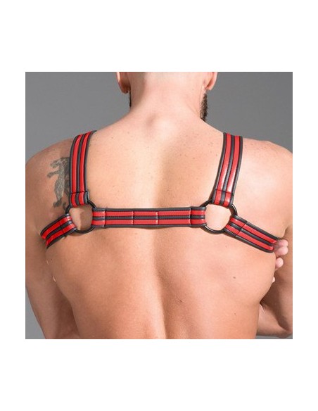 Harnais en néoprène Rouge Noir