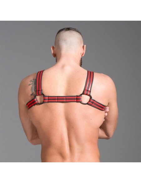 Harnais en néoprène Rouge Noir