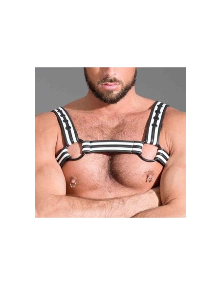 Harnais en néoprène Noir-Blanc
